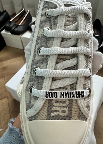 Christian Dior Beyaz Gri Kadın Spor Ayakkabı - Görsel 8