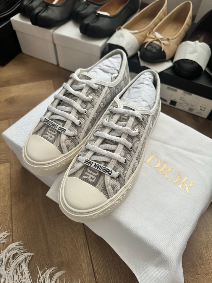 Christian Dior Beyaz Gri Kadın Spor Ayakkabı - Görsel 5