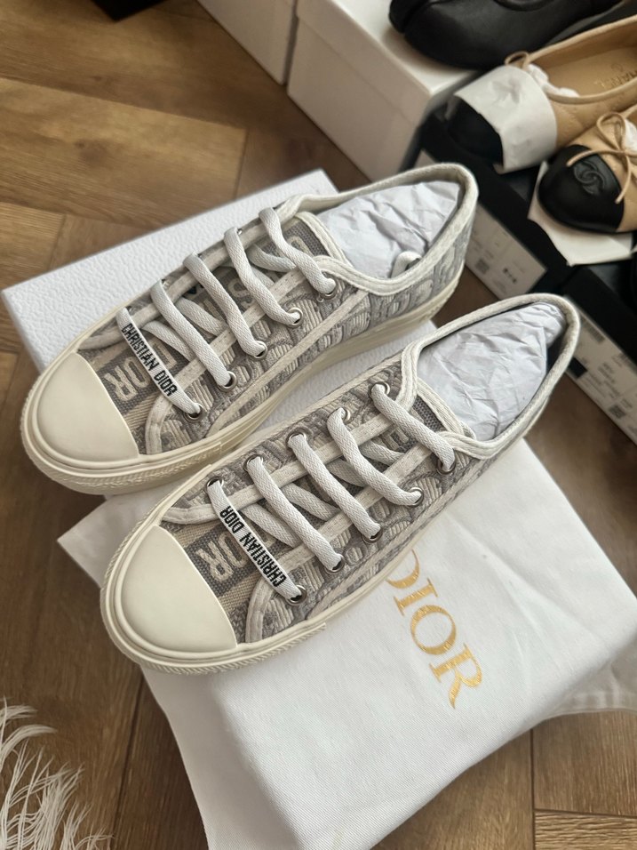 Christian Dior Beyaz Gri Kadın Spor Ayakkabı - Görsel 2