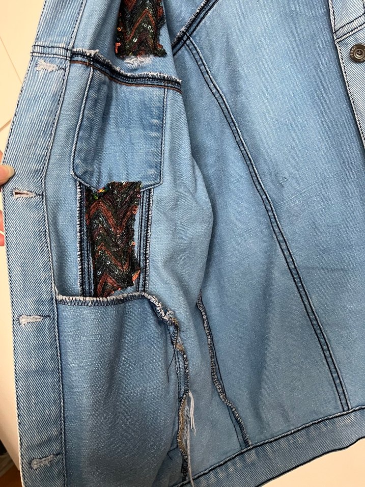 Mavi Düğmeli Kadın Denim Ceket - Görsel 3