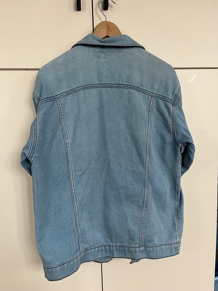 Mavi Düğmeli Kadın Denim Ceket - Görsel 4