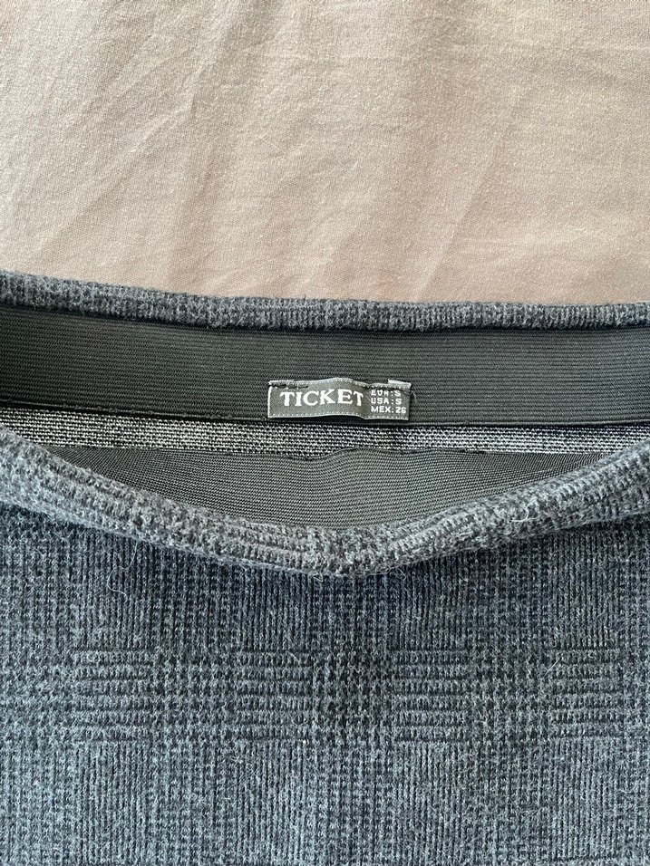 Gri Örgü Midi  Etek - Görsel 2