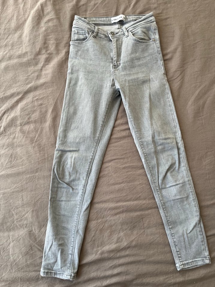 Gri Kadın Denim Normal Kesim Midi Jean - Görsel 3