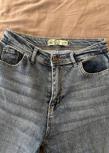 Gri  Dar Kesim Midi Kot Pantolon - Görsel 2