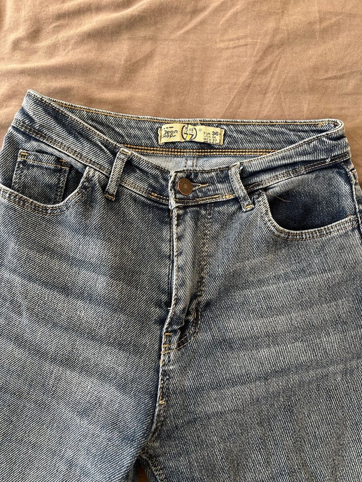 Gri  Dar Kesim Midi Kot Pantolon - Görsel 2