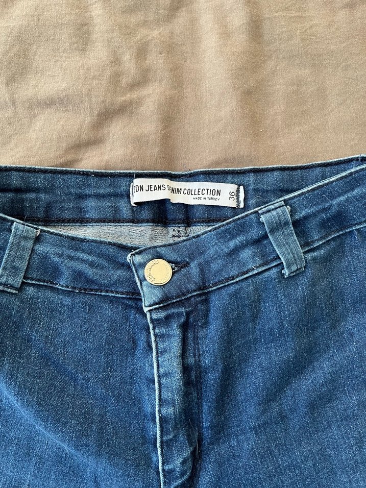 Kadın Mavi Normal Boy Slim Denim Pantolon - Görsel 2
