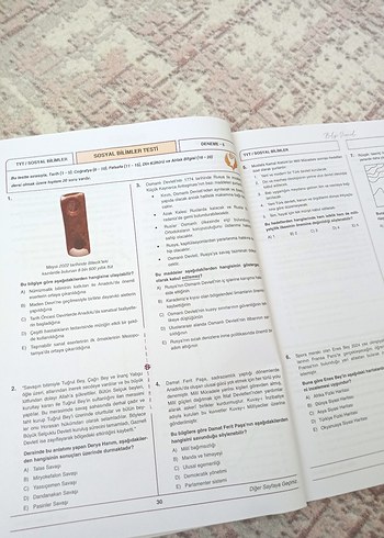TYT Sosyal Bilimler Branş Denemeleri 30x20