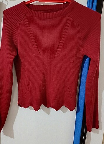 Crop bordo kazak