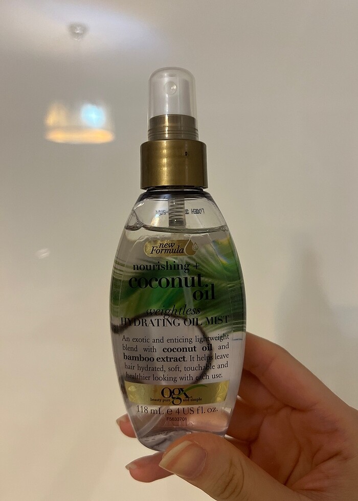 Ogx coconut oil saç bakım sprey serum - Görsel 2