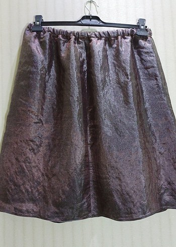 Mor İşlemeli Boncuklu Mini Bohem Etek - Görsel 4