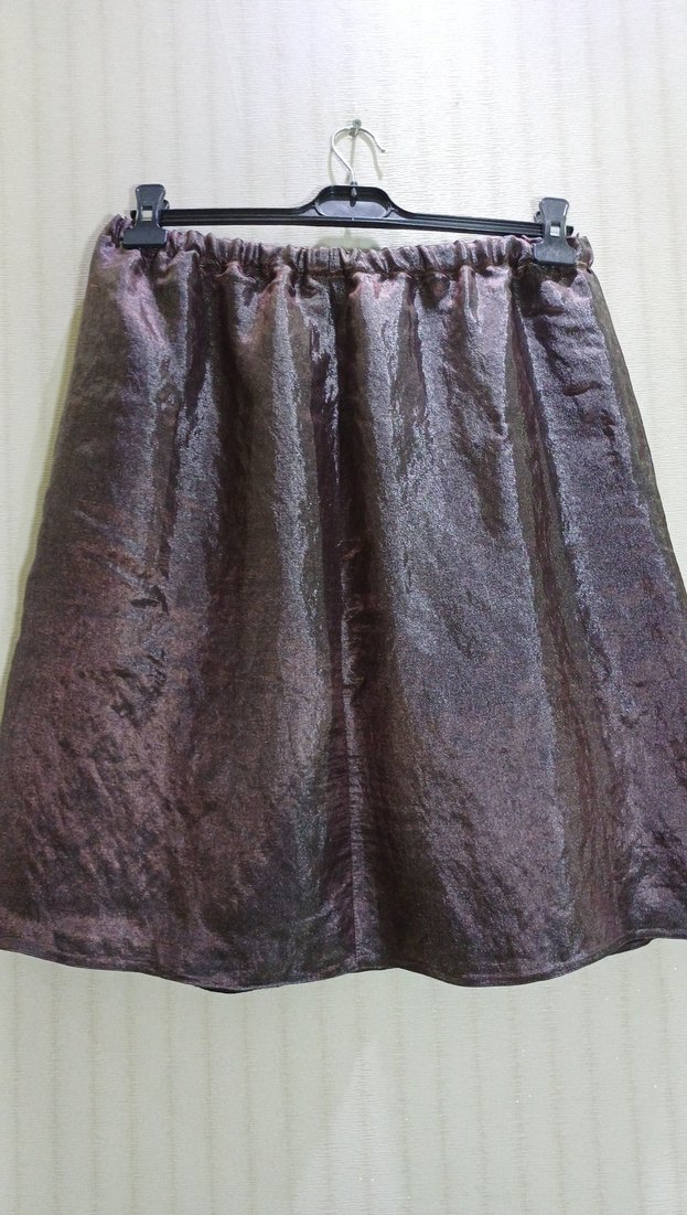 Mor İşlemeli Boncuklu Mini Bohem Etek - Görsel 4