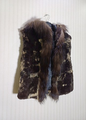 Kahverengi Kürk Detaylı Kadın Yelek - Görsel 2