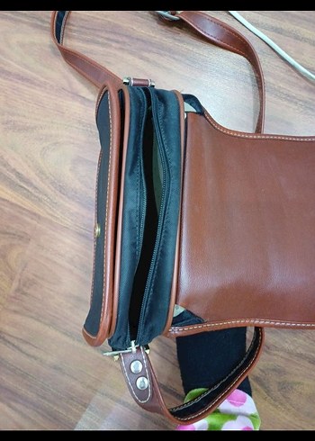 Samsonite Kahverengi Deri Tokalı Kadın Çanta - Görsel 6