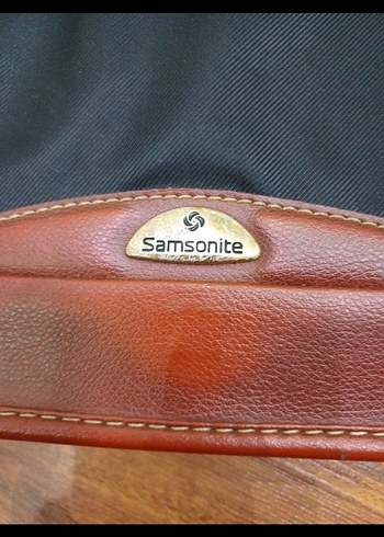 Samsonite Kahverengi Deri Tokalı Kadın Çanta - Görsel 3