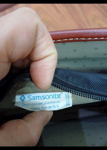 Samsonite Kahverengi Deri Tokalı Kadın Çanta - Görsel 5