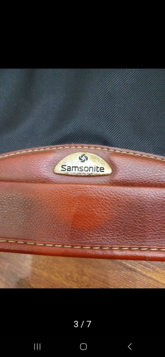 Samsonite Kahverengi Deri Tokalı Kadın Çanta - Görsel 3