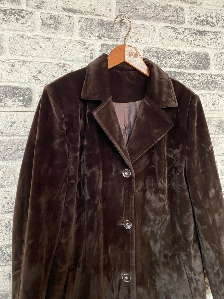 Vintage kadife palto l-xl en54 boy93 - Görsel 2