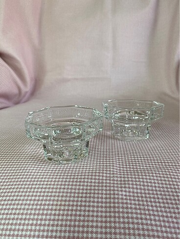 Avrupa kristal vintage mumluk 2 adet