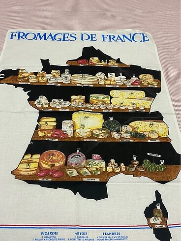  Beden çeşitli Renk Fromages de France pamuk dekor42*60