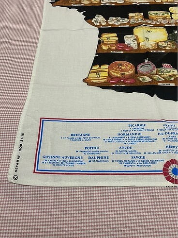 American Vintage Fromages de France pamuk dekor42*60