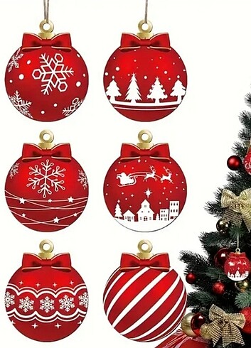 1 Adet Ahsap Noel Süs Seti 2 D