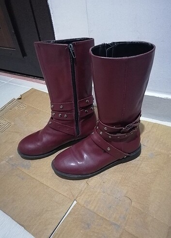 34 Beden bordo Renk POLARİS ÇİZME