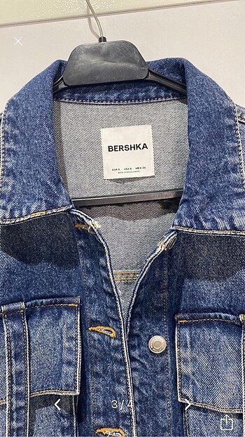 s Beden bershka kayıs detaylı crop denim ceket