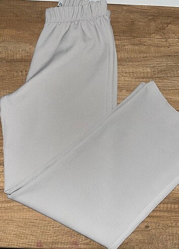 gri düz paça kumaş pantolon 