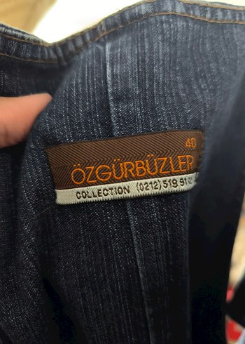 Kadın Lacivert Kot Askılı Midi Tulum - Görsel 4