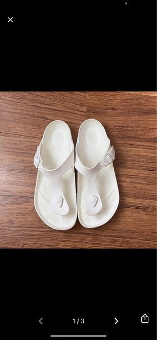 Beyaz Birkenstock Terlik