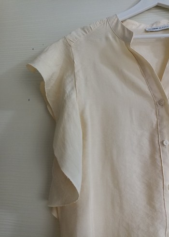 LC Waikiki Bej Kadın Kısa Kollu Gömlek