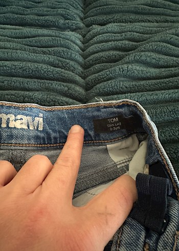 Erkek Çocuk Mavi Denim Kemerli Pantolon - Görsel 5