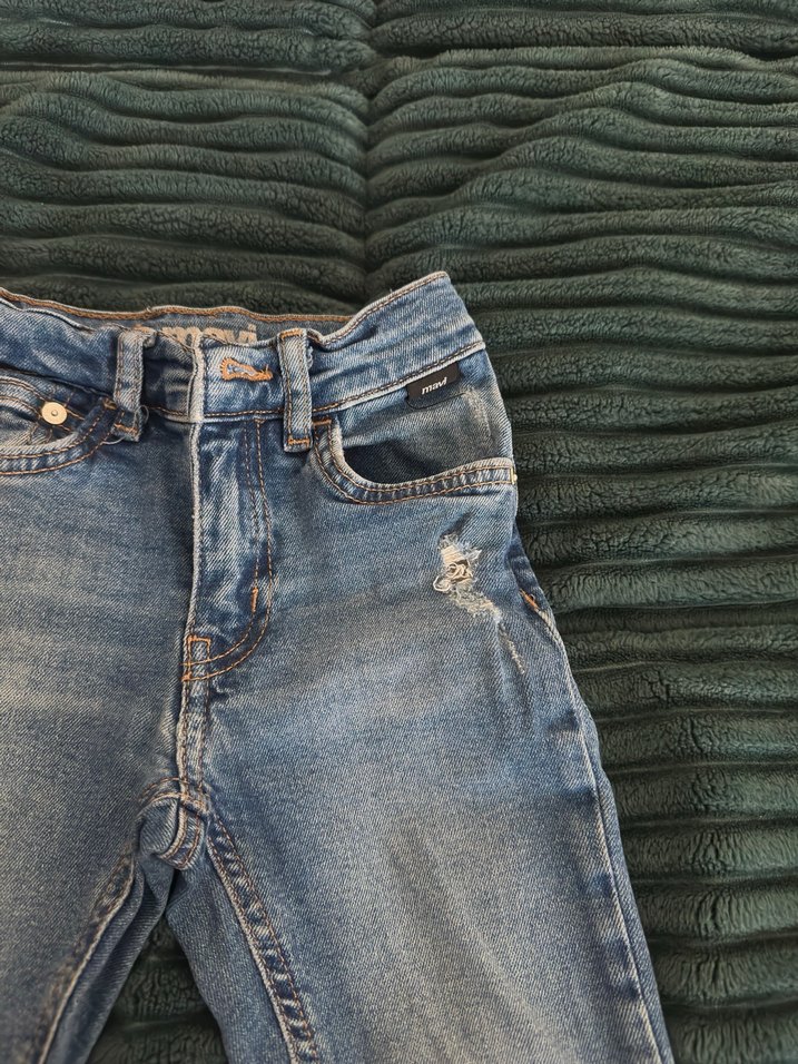 Erkek Çocuk Mavi Denim Kemerli Pantolon - Görsel 3