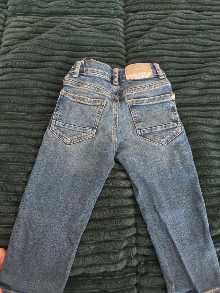 Erkek Çocuk Mavi Denim Kemerli Pantolon - Görsel 2