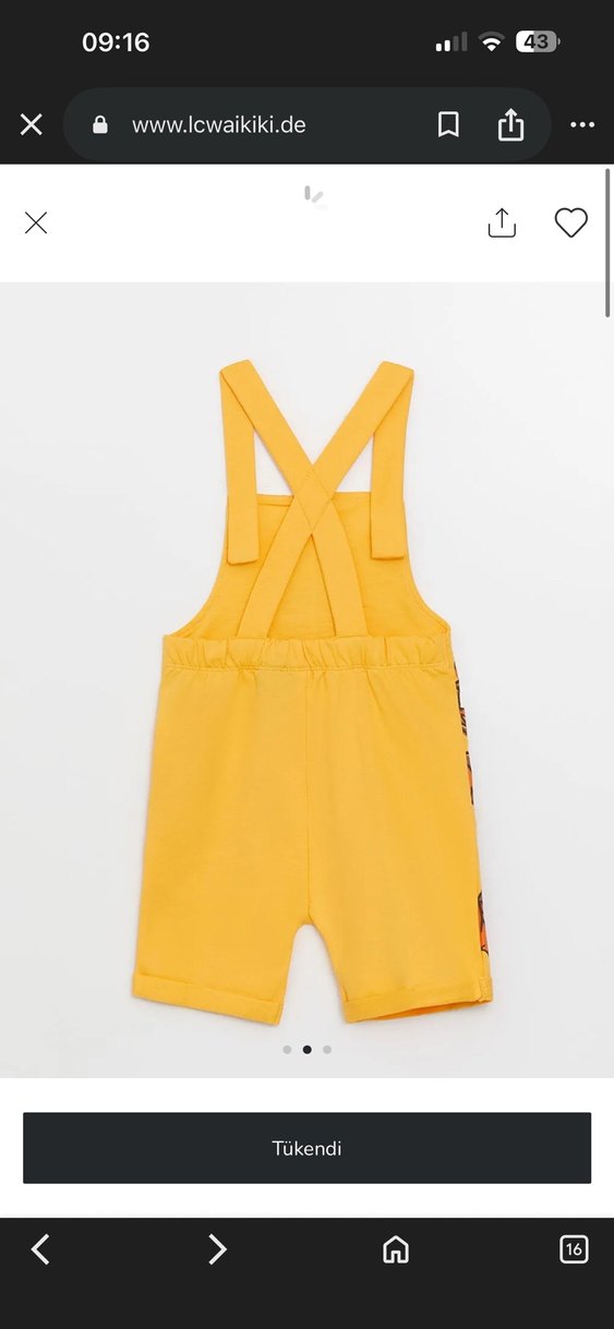 Sarı Baskılı Erkek Çocuk Tulum - Görsel 5