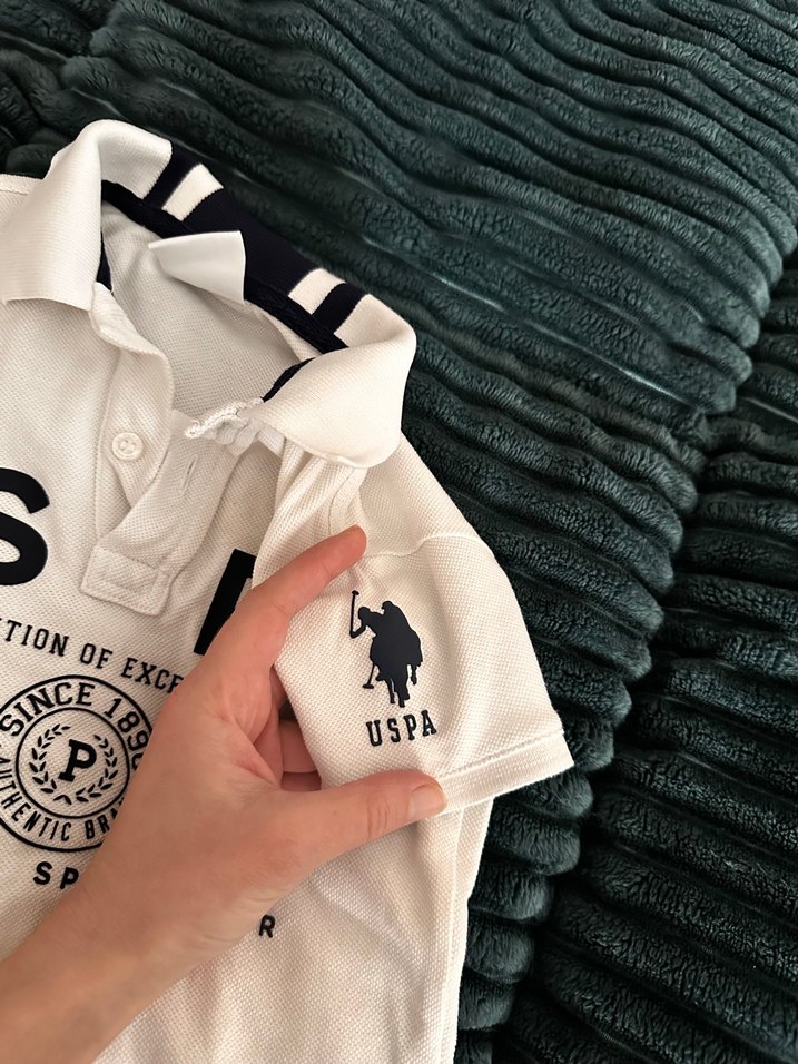 Beyaz Erkek Çocuk Kısa Kollu Polo Tişört - Görsel 3