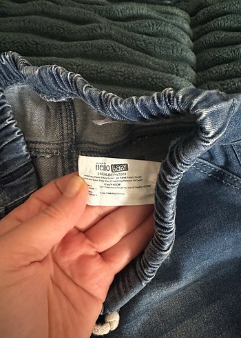 Gri Mavi Düğmeli Erkek Çocuk Kot Pantolon - Görsel 4