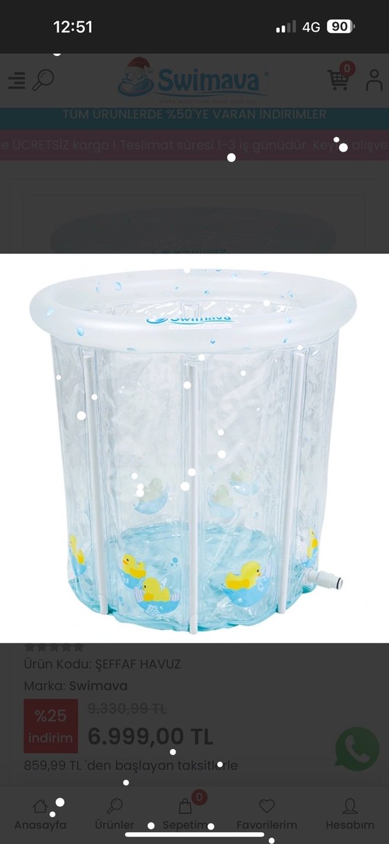 Swimava Renkli Şişme Bebek Yüzme Havuzu - Görsel 3