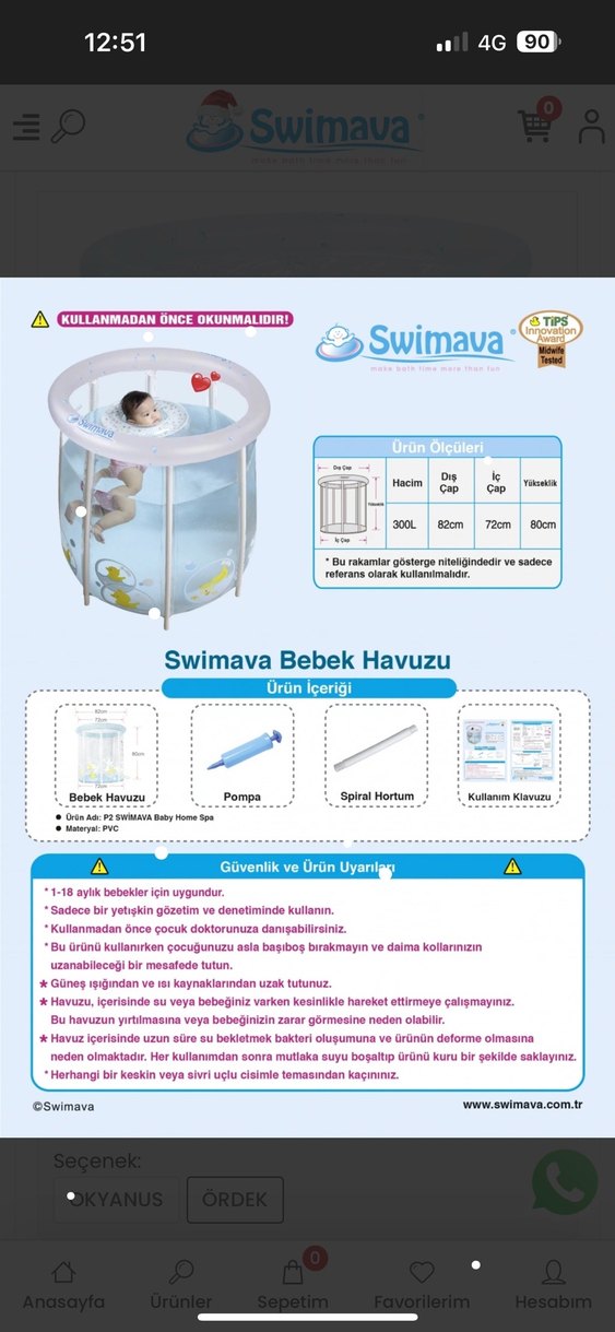 Swimava Renkli Şişme Bebek Yüzme Havuzu - Görsel 2