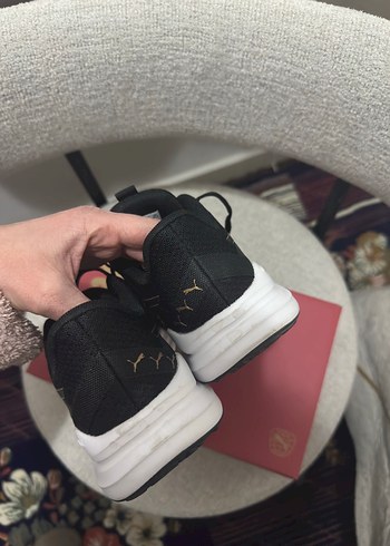 Siyah Puma Elastik Bağcıklı Spor Ayakkabı - Görsel 5