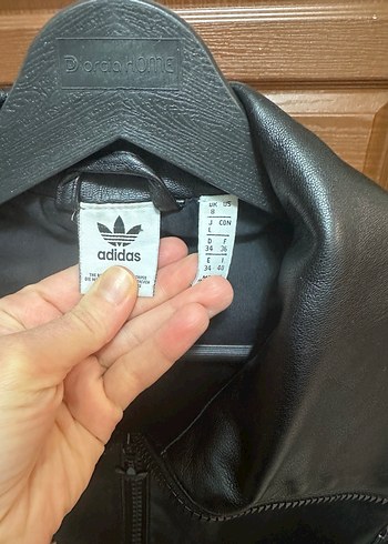 Kadın Adidas Siyah Biker Deri Ceket - Görsel 3