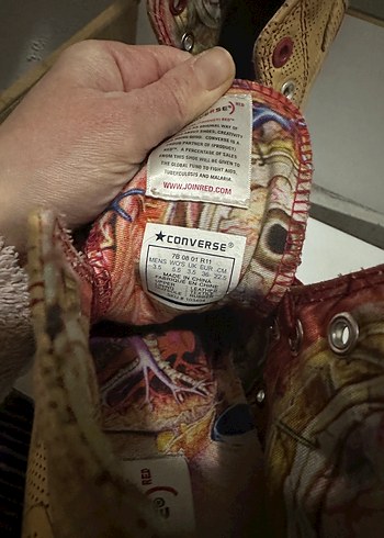 Kristal tabanlı Deri Converse - Görsel 5