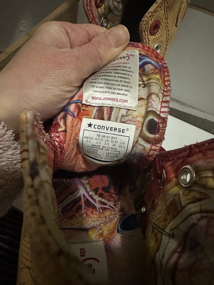 Kristal tabanlı Deri Converse - Görsel 5