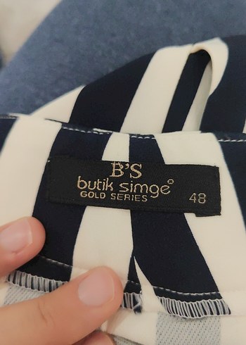 48 Beden çeşitli Renk Kadın Siyah Beyaz Çizgili Kumaş Pantolon