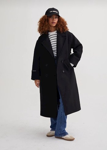 Siyah Kuşaklı Uzun Kaban - Görsel 2