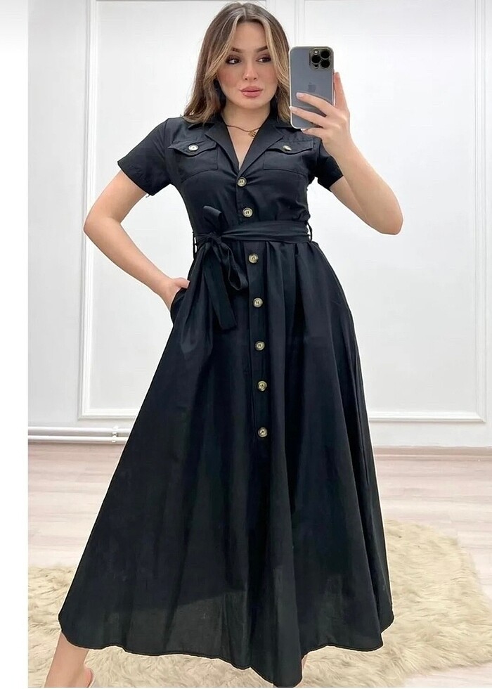 Düğmeli elbise - Görsel 2