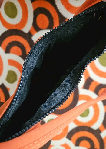 Turuncu Kadın Fermuarlı Omuz Çantası - Görsel 3