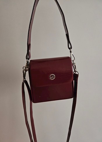 Bordo Deri Kadın Çanta - Görsel 5