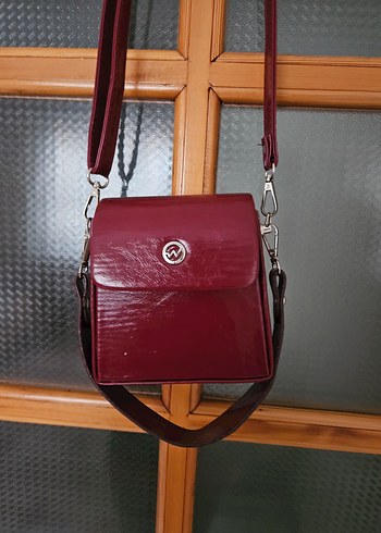 Bordo Deri Kadın Çanta - Görsel 2