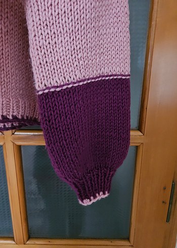 Pembe Kadın Örgü Kazak - Görsel 2